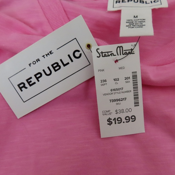 For The Republic Pink Fancy Semi Crop Ruffle T-shirt - Picture 7 of 7